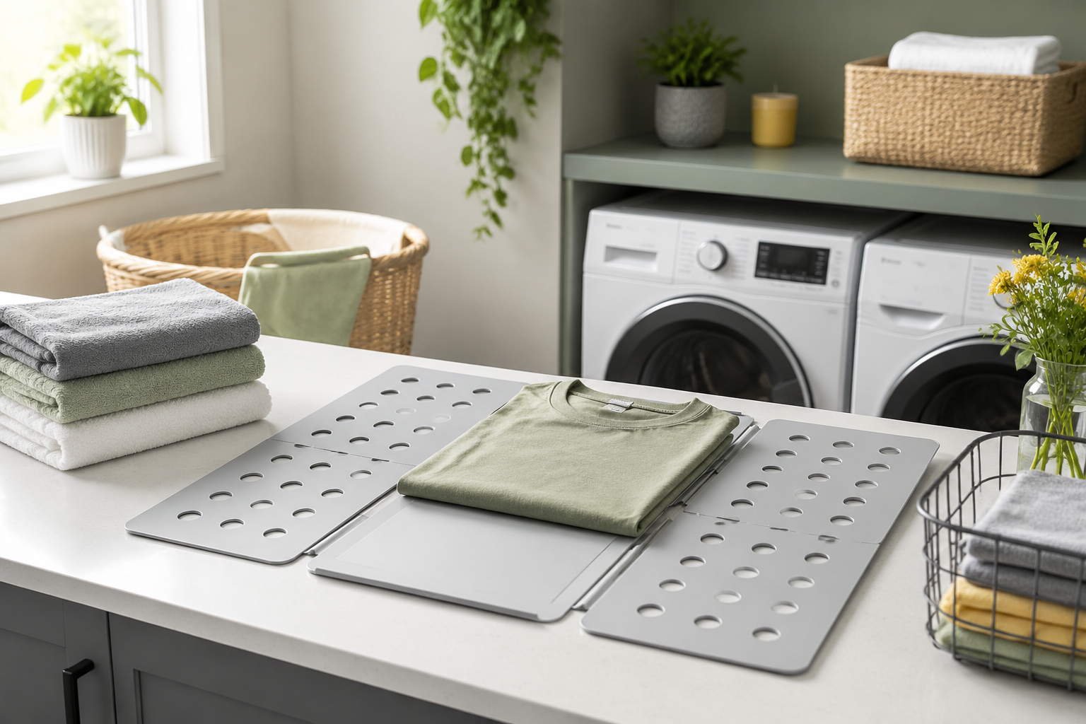 Folding Board Set in a tidy utility room